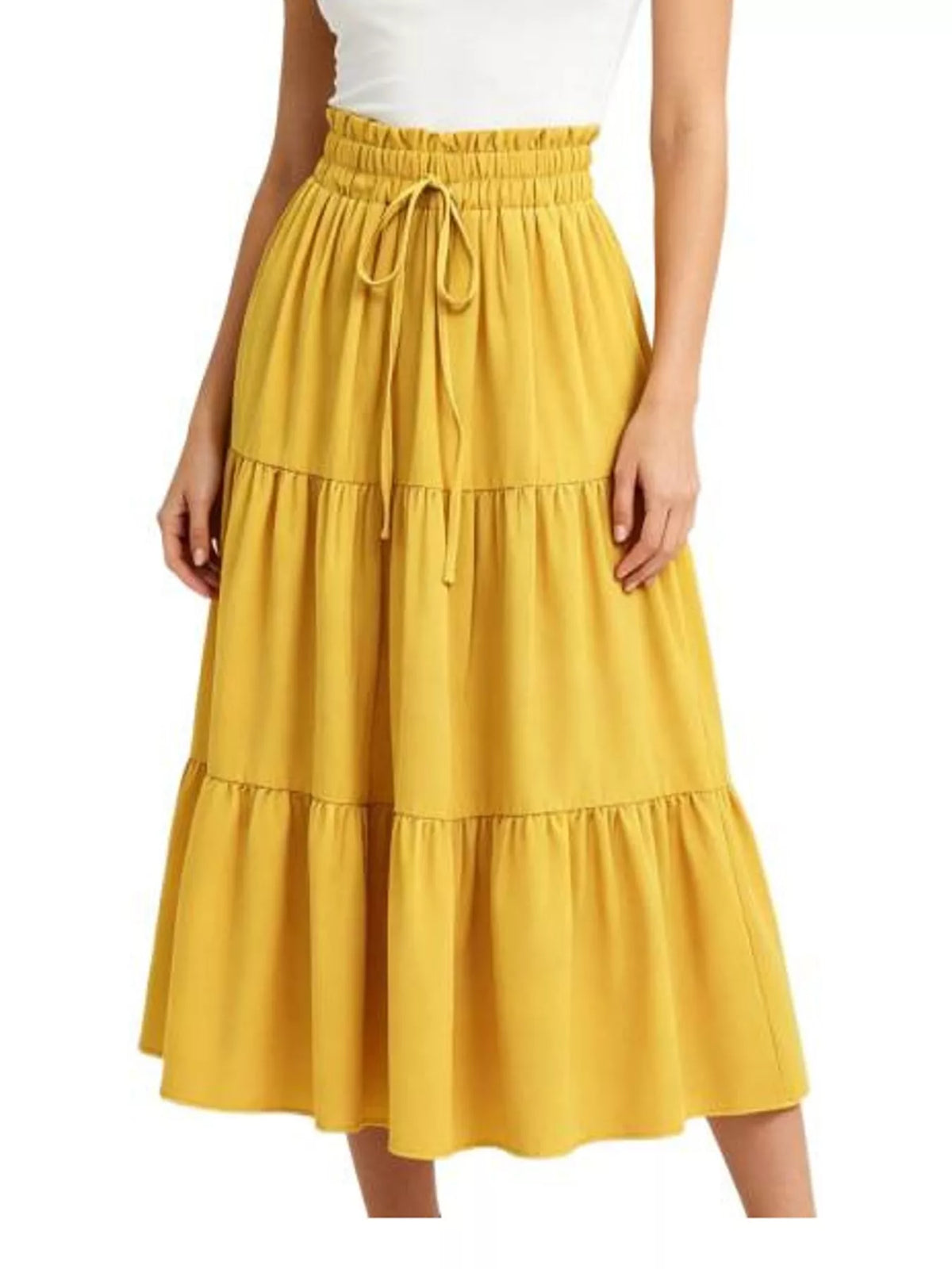 Tiered Midi Skirt