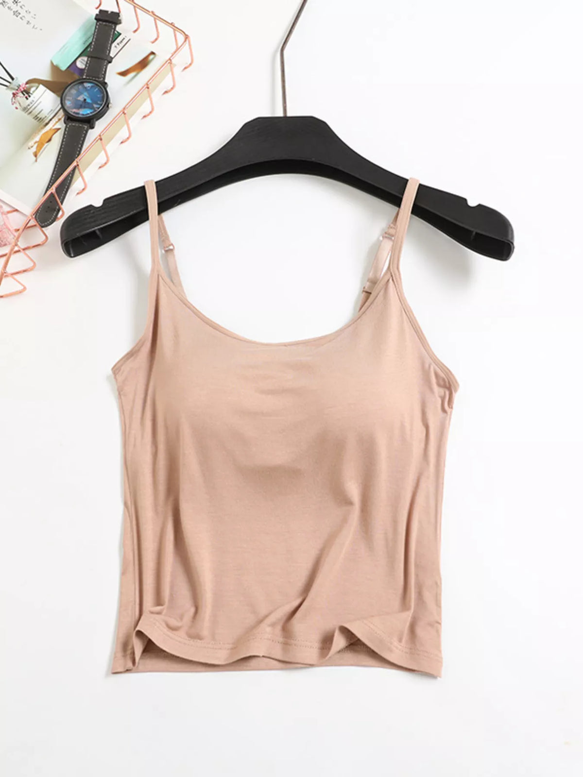Modal Adjustable Strap Padded Cami and Shorts Set
