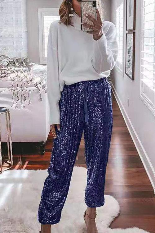 Clidress Sequin Jogging Party Pants(SALE)