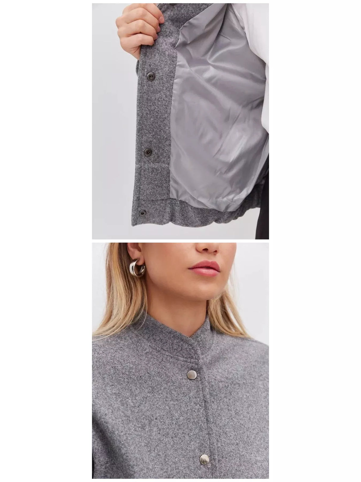 Snap-Button Bomber Jacket