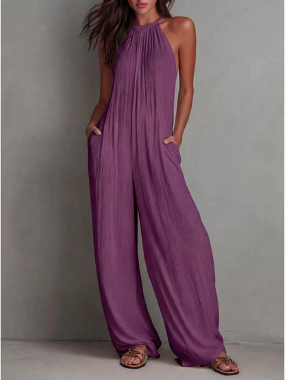 Sleeveless Wide-Leg Jumpsuit