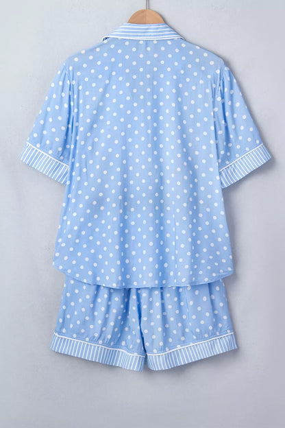 Dotted Print Soft Short Pajama Set