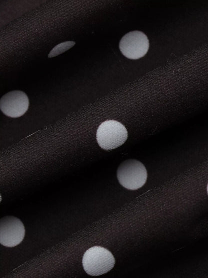 Polka Dot Cut-Out Front Mini Dress