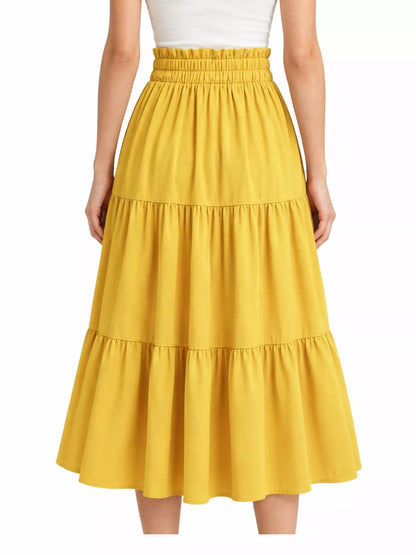 Tiered Midi Skirt