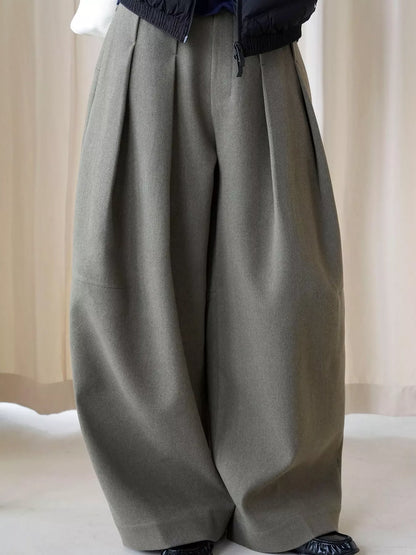 Pleated Wide-Leg Pants