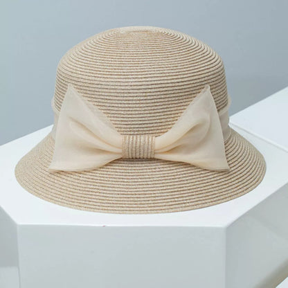 Cloche Hat with Ribbon Bow
