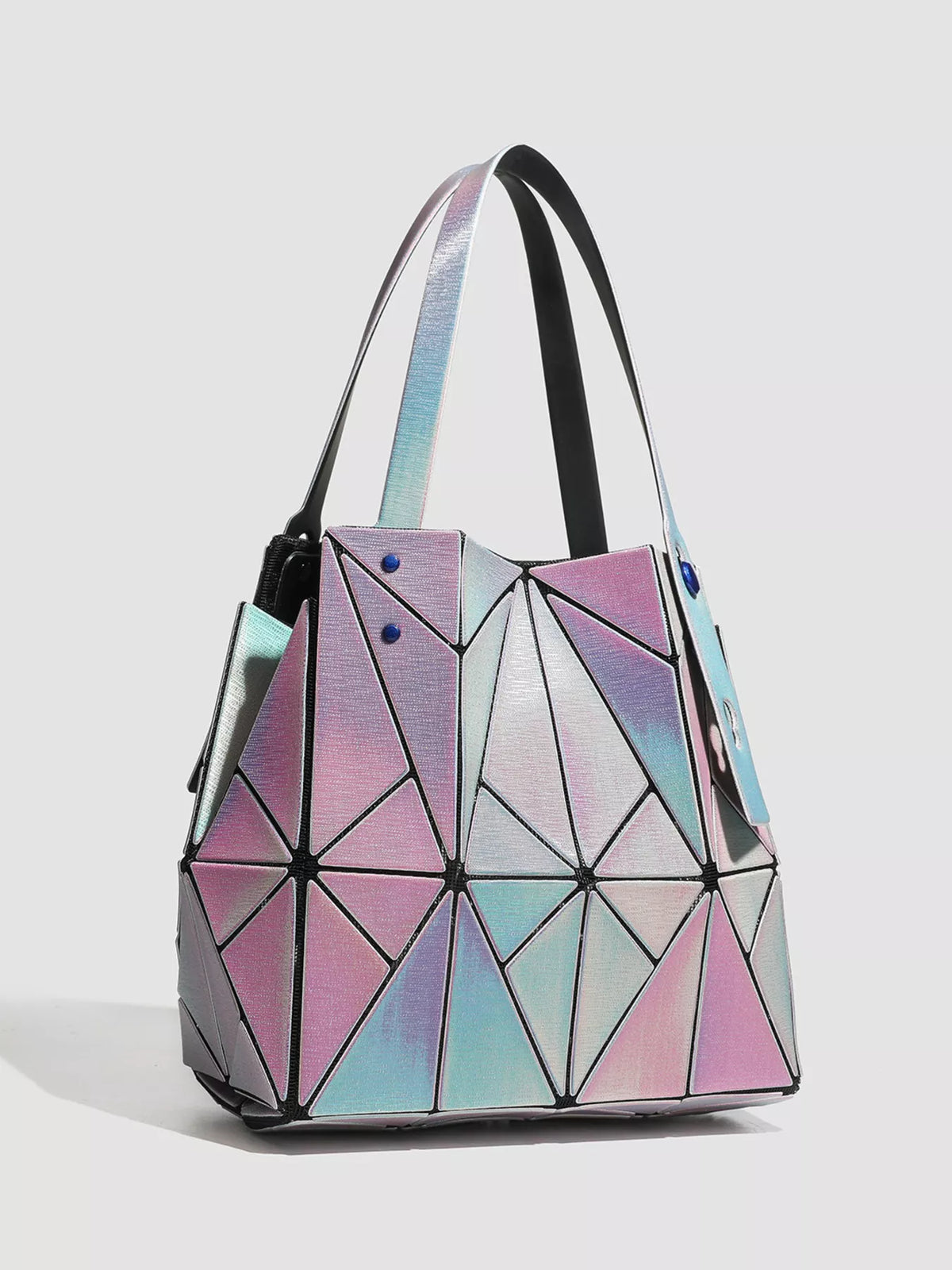 Geometric Iridescent Shoulder Bag