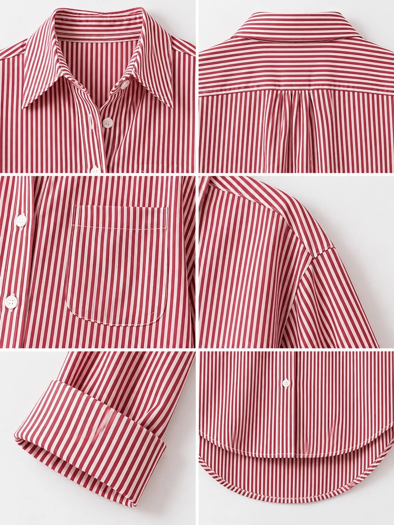 Full Size Striped Button-Down Long Sleeve Shirt Plus Size