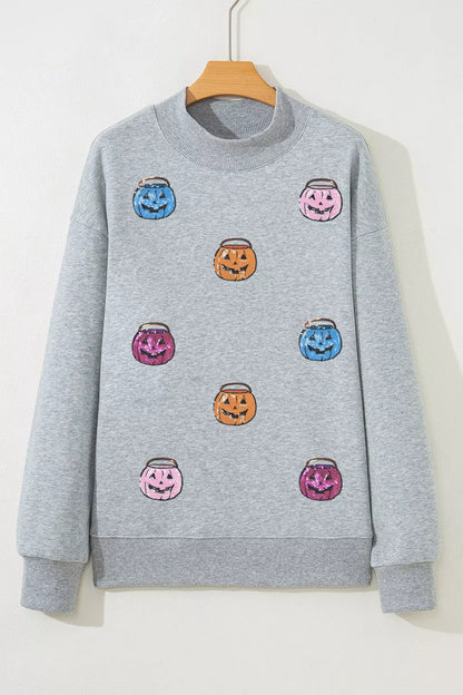 Halloween Pumpkin Long Sleeve Sweatshirt
