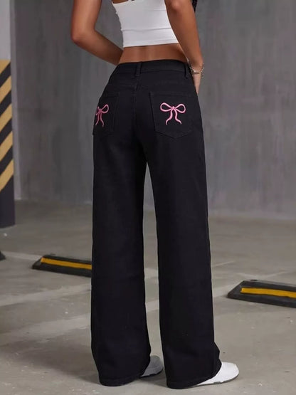 High-Waisted Wide-Leg Jeans