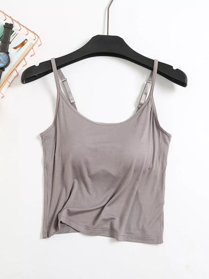 Modal Adjustable Strap Padded Cami and Shorts Set