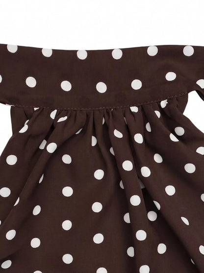 Polka Dot Halter Neck Mini Dress