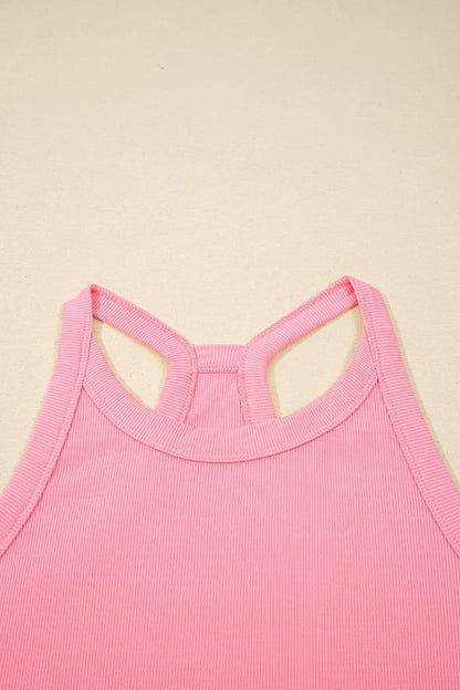 Sleeveless Cropped Top and Pocketed Skort Set