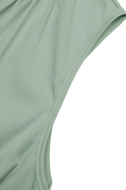 Sleeveless High-Low Hem A-Line Dress