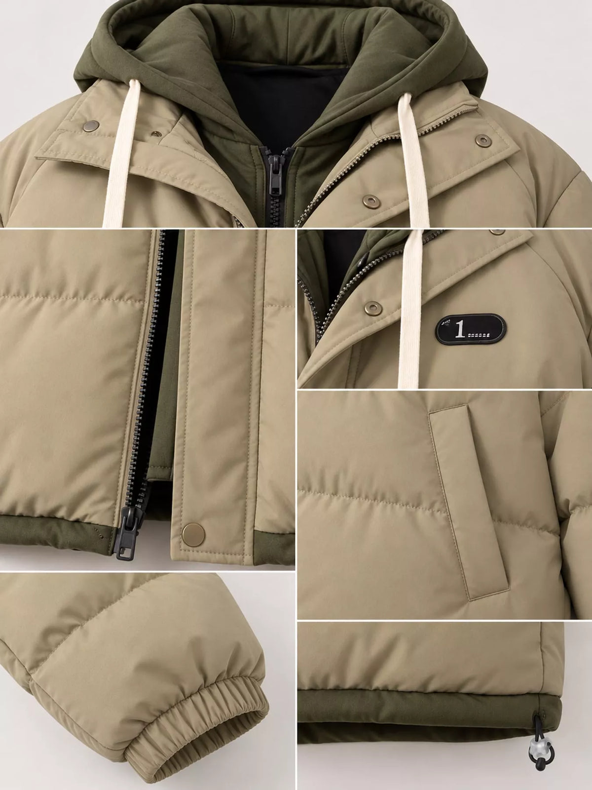 Zip Up Hooded Puffer Outerwear