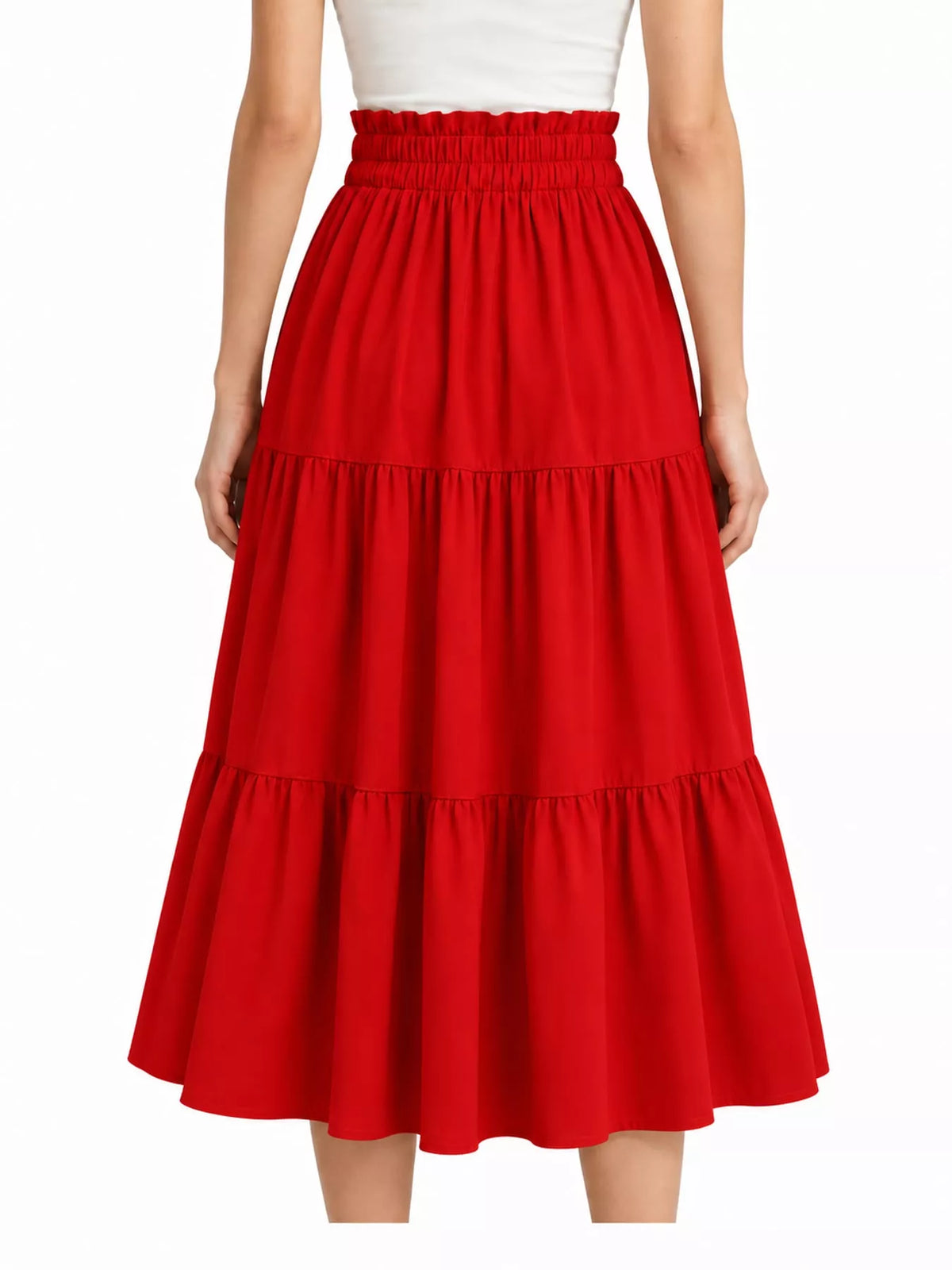 Tiered Midi Skirt