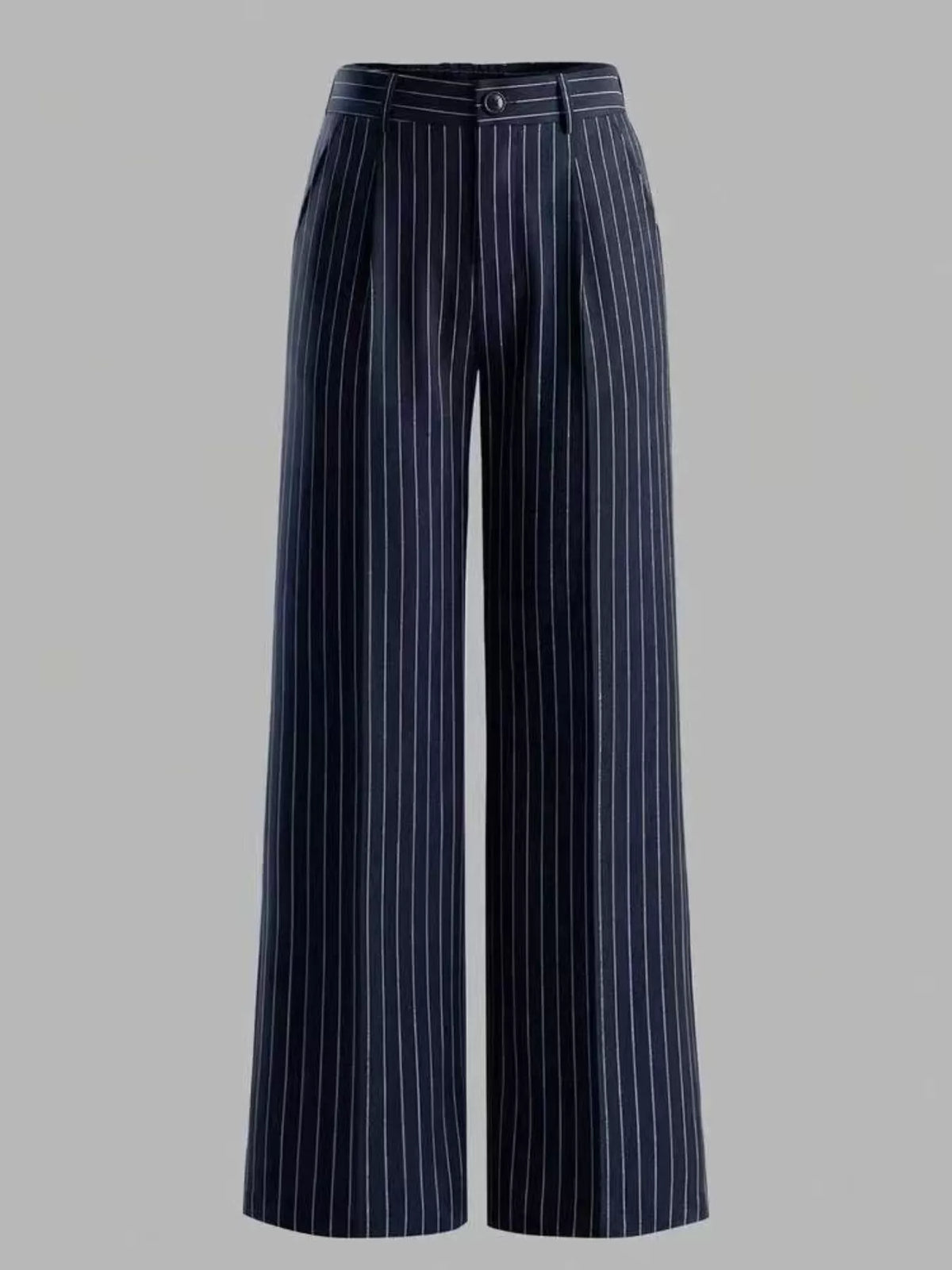 High-Waisted Striped Wide-Leg Pants for Women