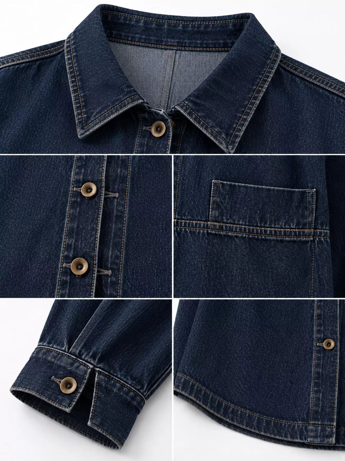 Full Size Oversized Button Up Denim Shacket Plus Size