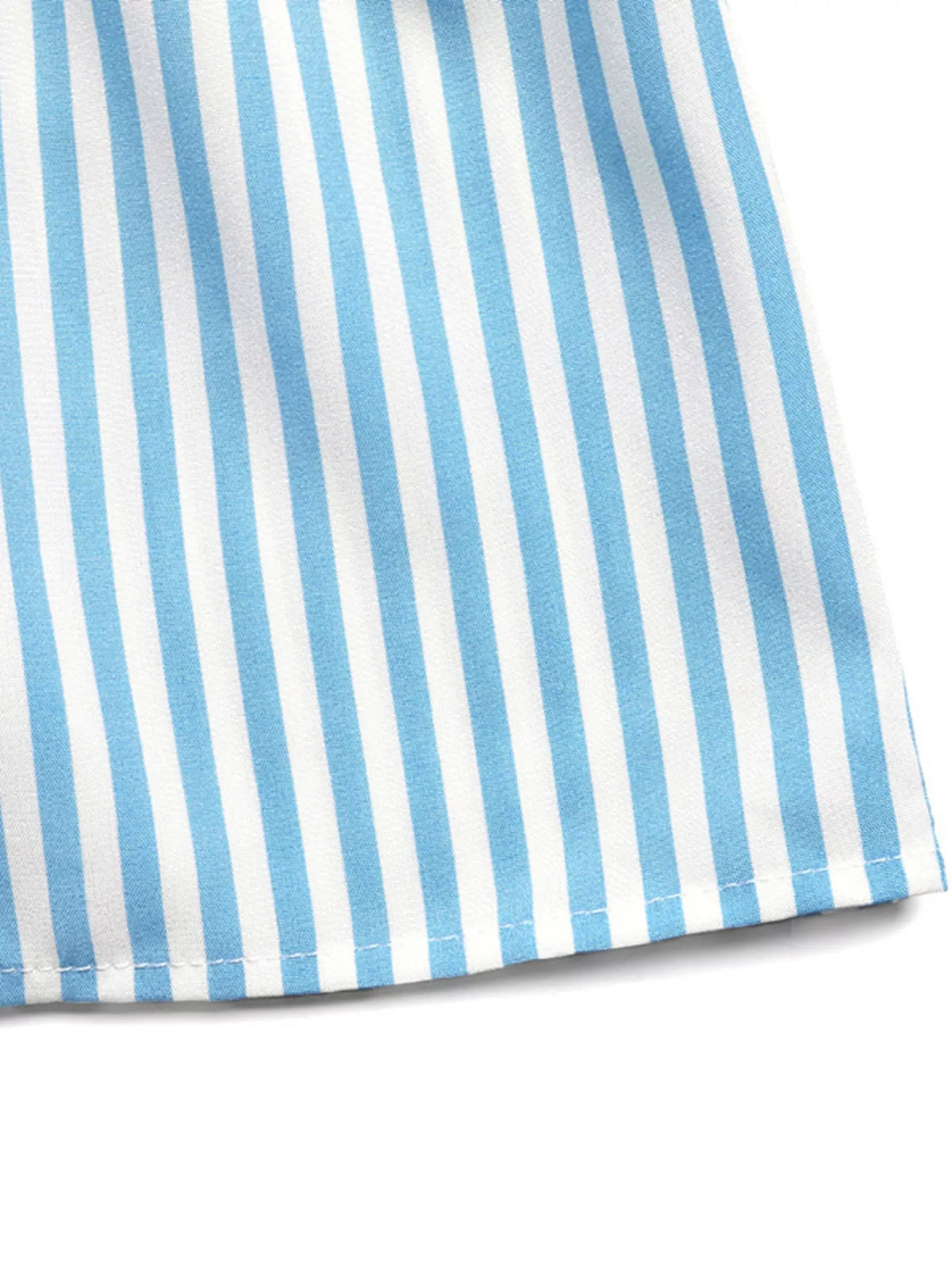 Striped Sleeveless Tiered Midi Dress