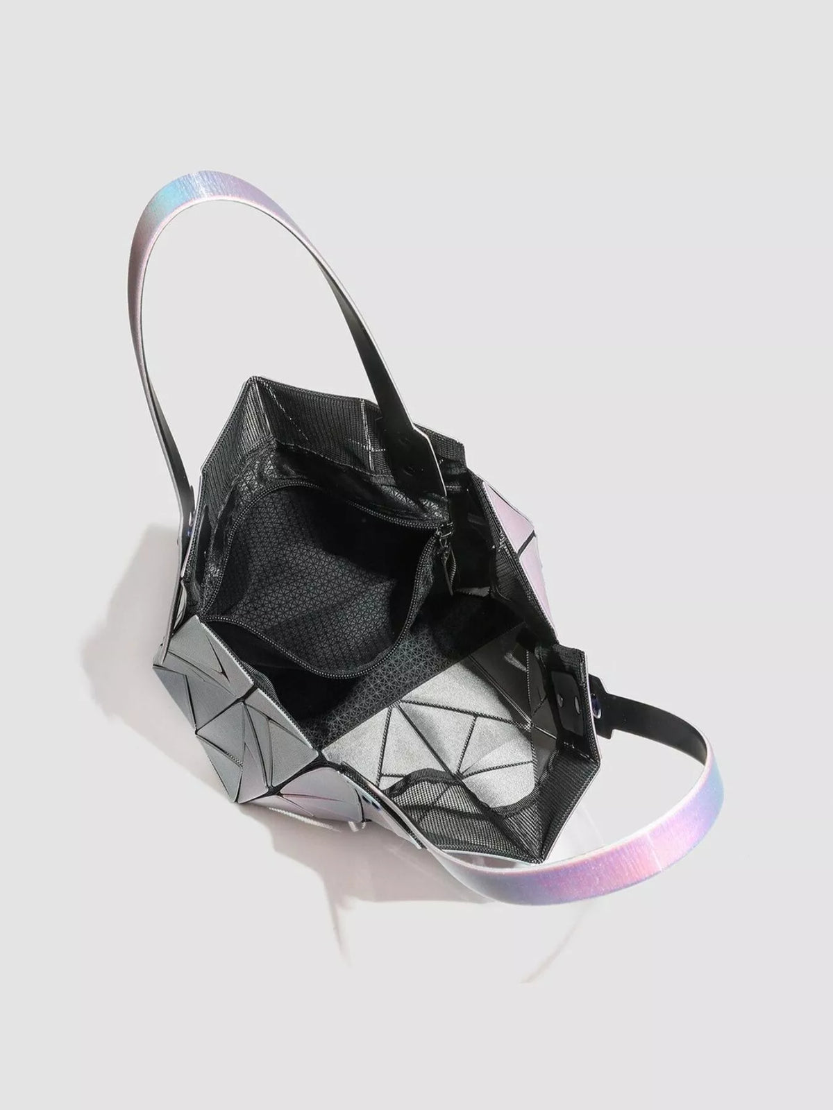Geometric Iridescent Shoulder Bag
