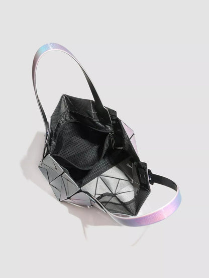 Geometric Iridescent Shoulder Bag
