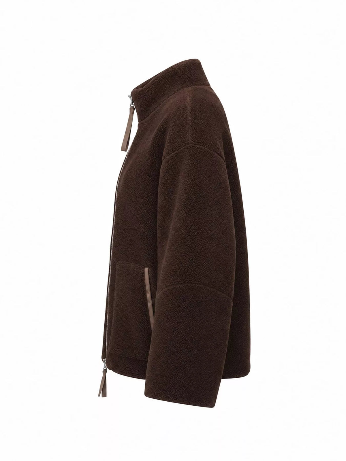 Oversized Cozy Sherpa Fleece Zip-Up Jacket