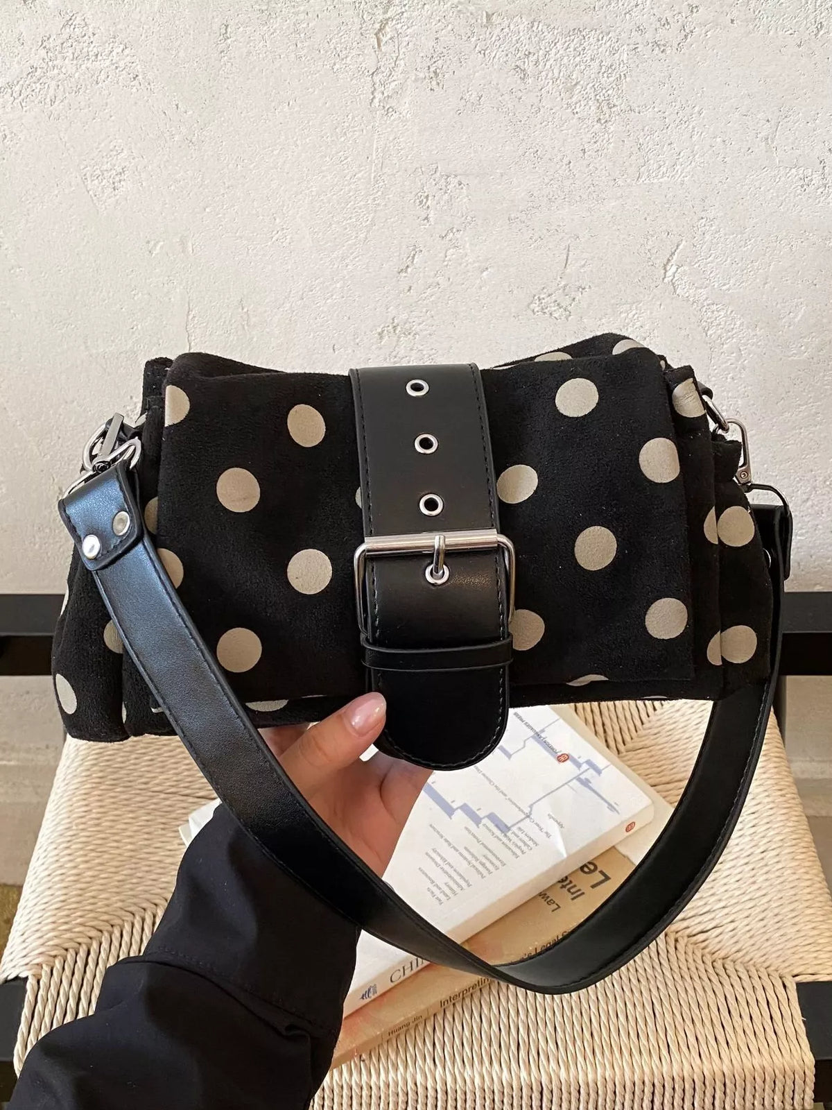 Vintage Polka Dot Shoulder Bag