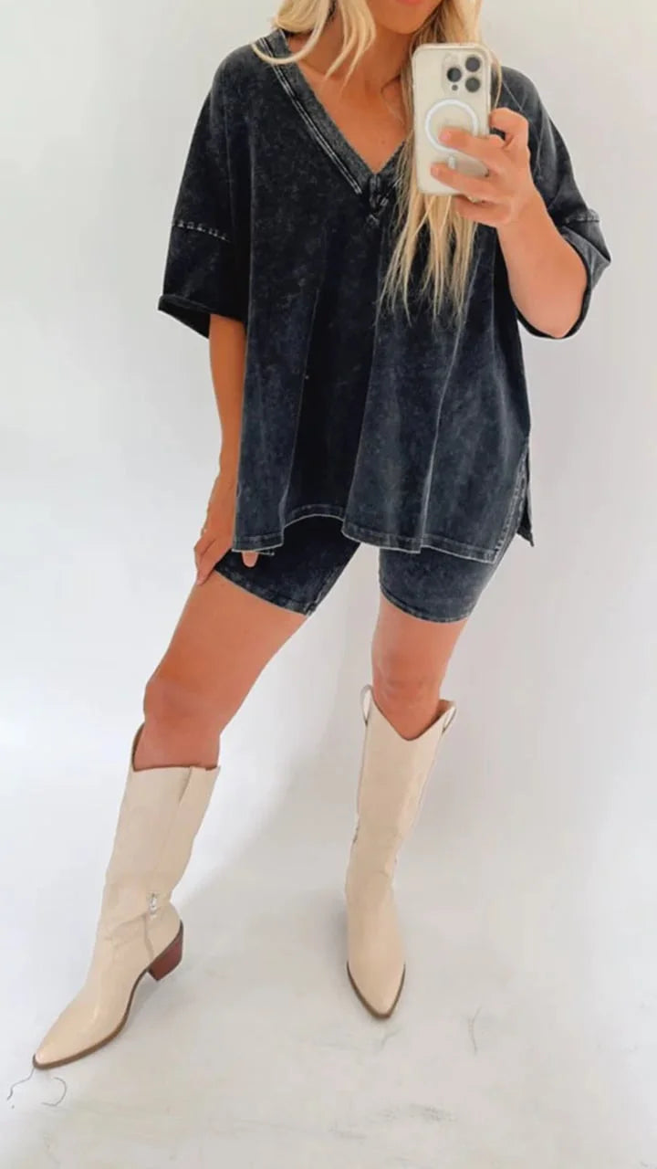 Women's Casual Washed Set