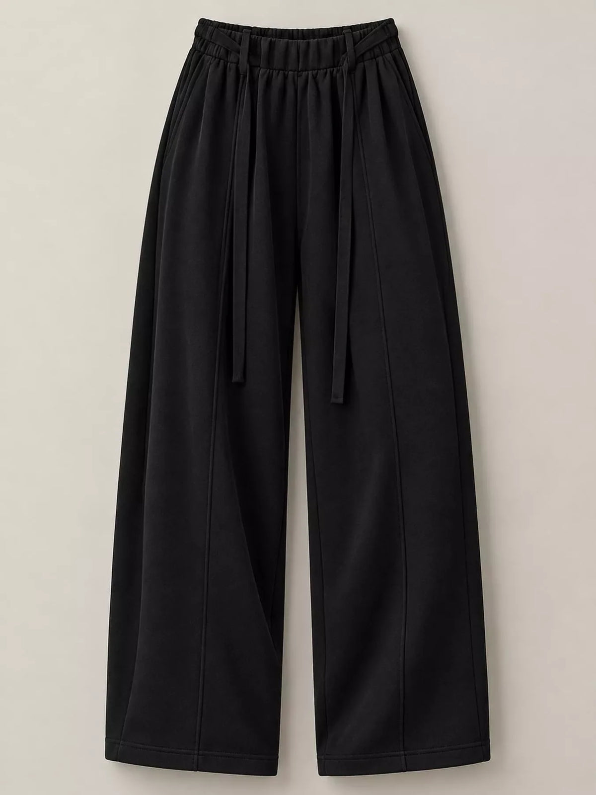Drawstring Wide-Leg Casual Pants
