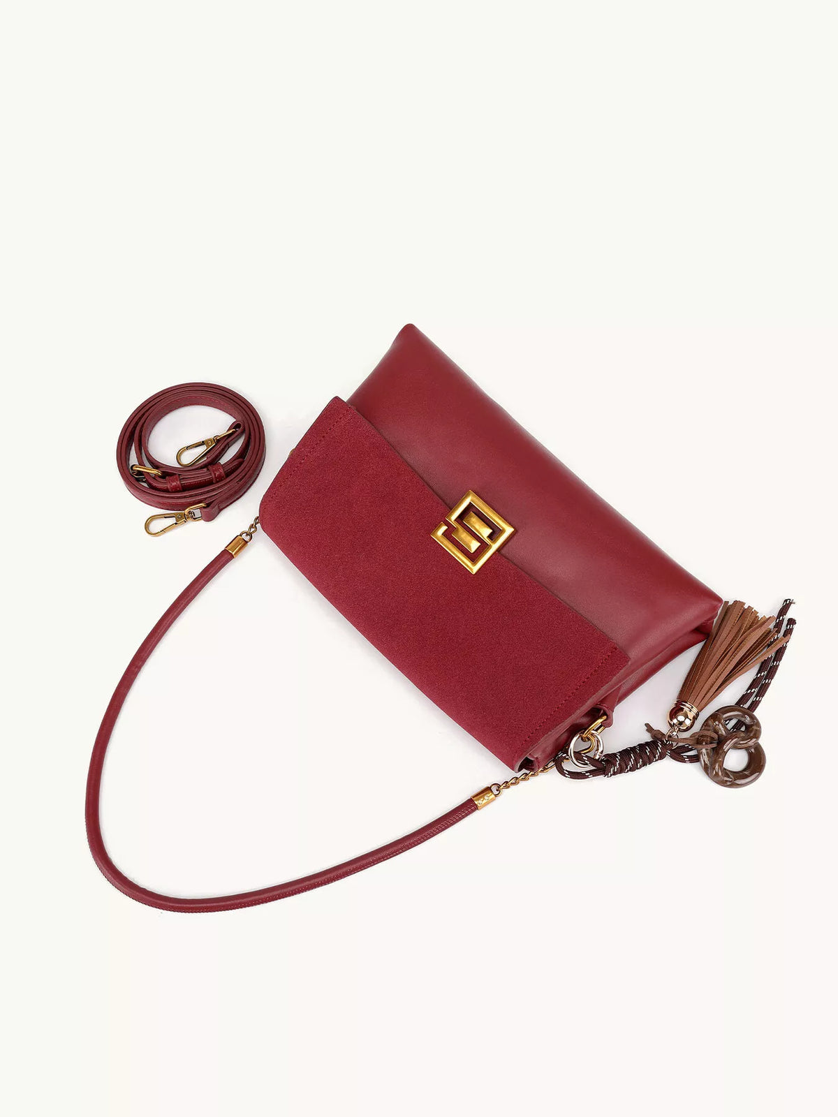Gold-Tone Hardware Crossbody Bag