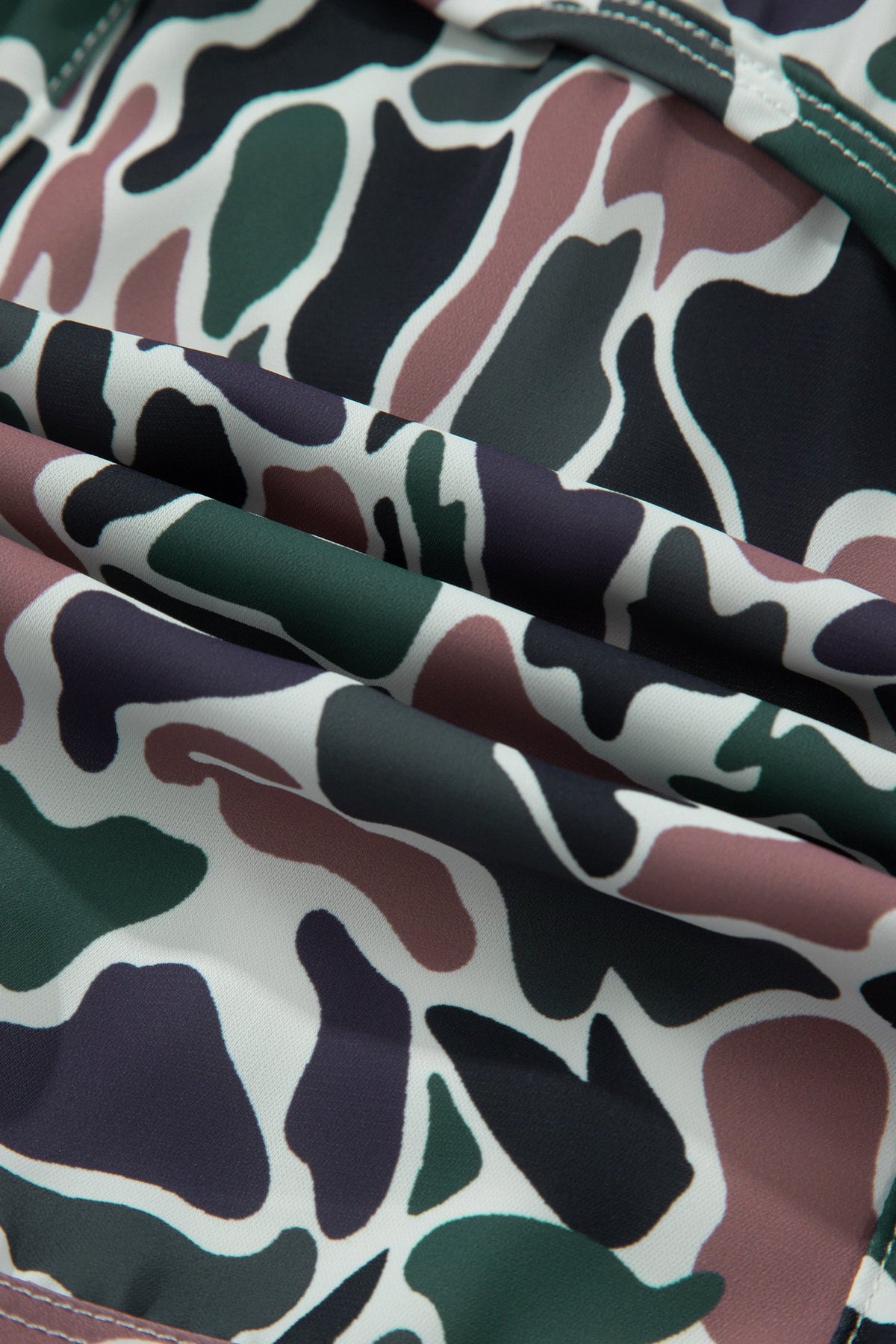 Multicolour Camouflage Print Athletic Lined Shorts