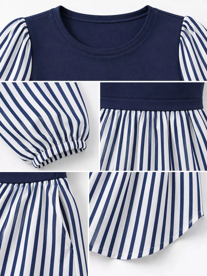 Full Size Striped Long Sleeve Blouse Plus Size