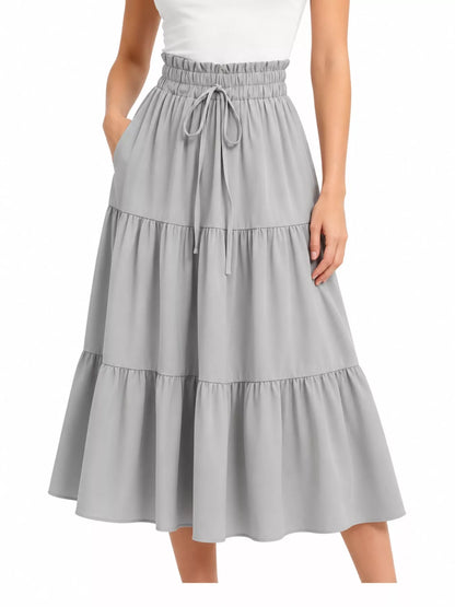 Tiered Midi Skirt