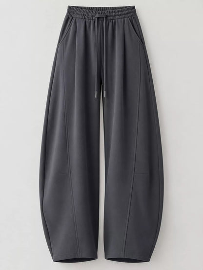 Full Size Drawstring Loose Fit Wide-Leg Sweatpants Plus Size