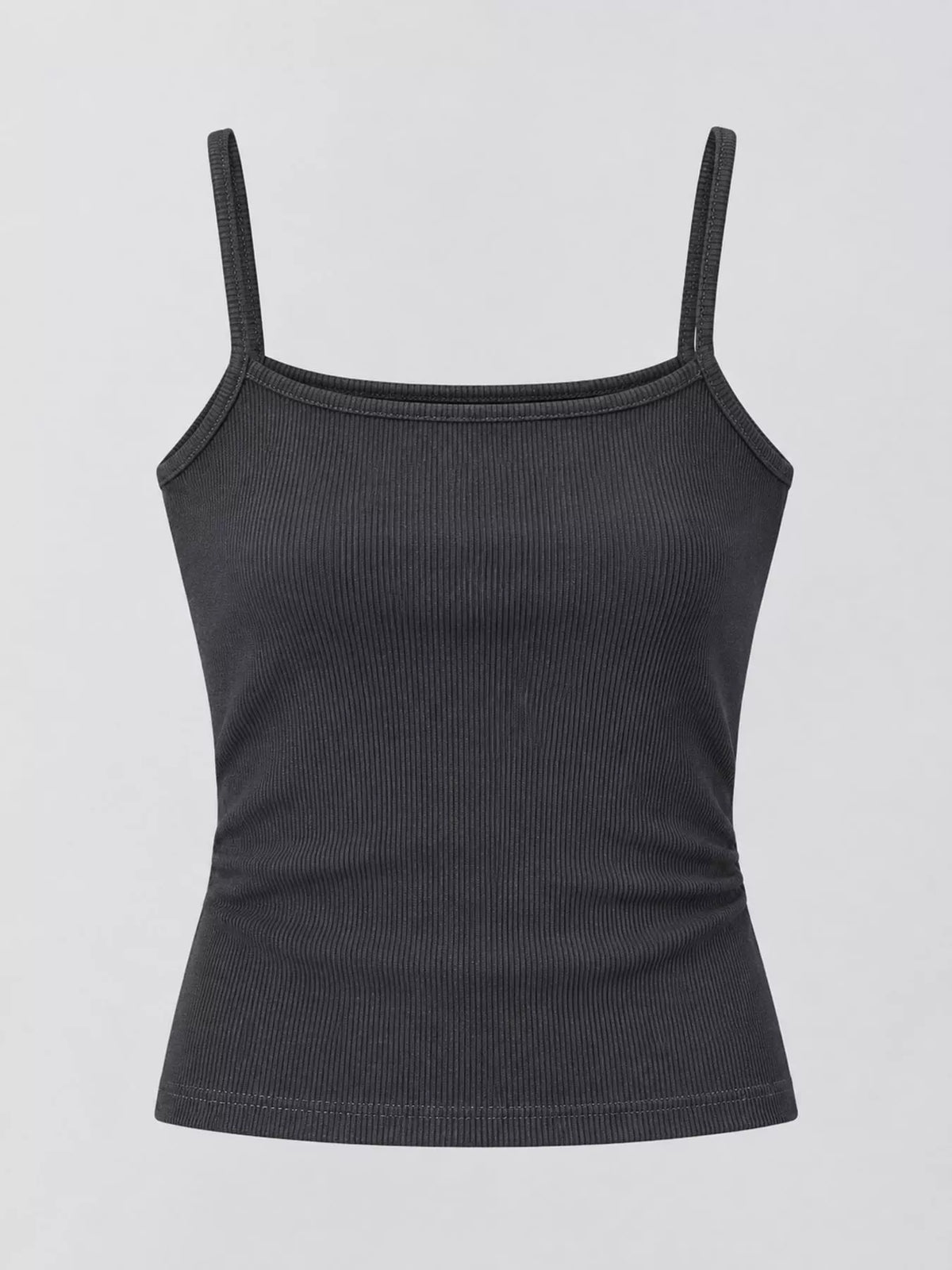 Slim-Fit Ribbed Square Neck Cami Top
