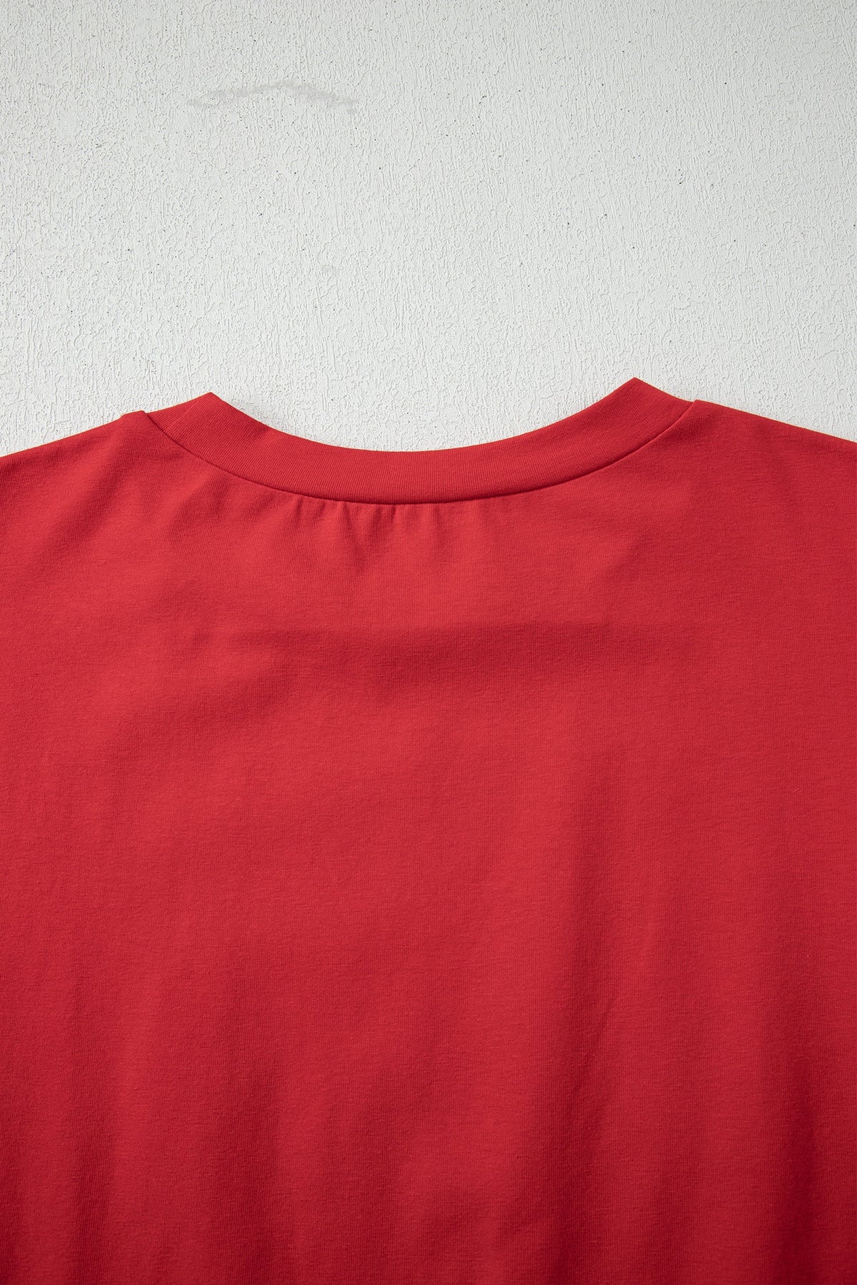 Fiery Red Stars Stripes Short Puff Sleeve Top