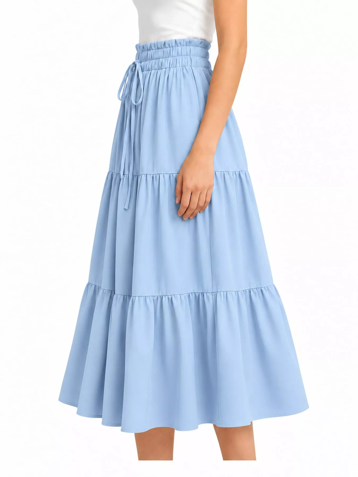 Tiered Midi Skirt