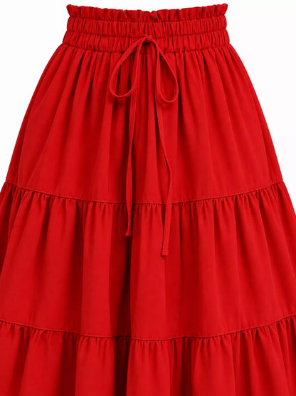 Tiered Midi Skirt