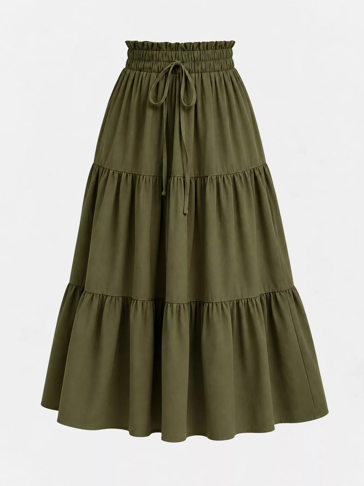 Tiered Midi Skirt