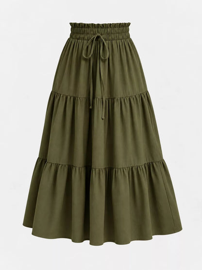 Tiered Midi Skirt