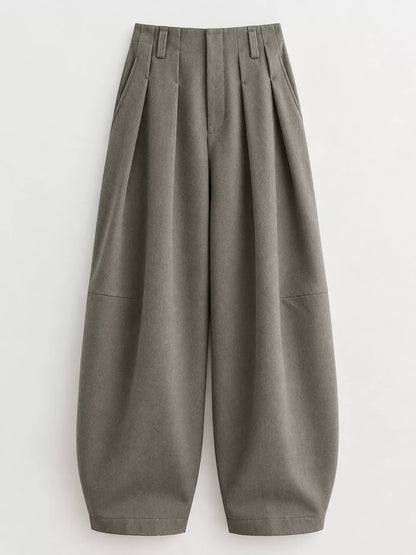 Pleated Wide-Leg Pants