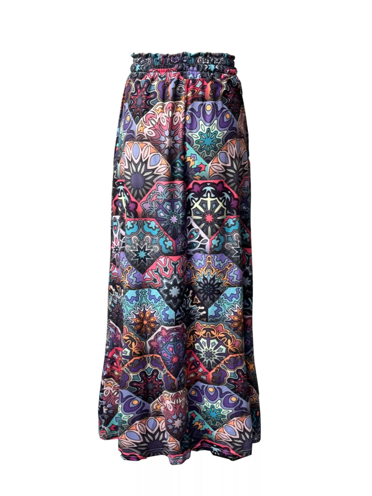 Printed Wide-Leg Pants