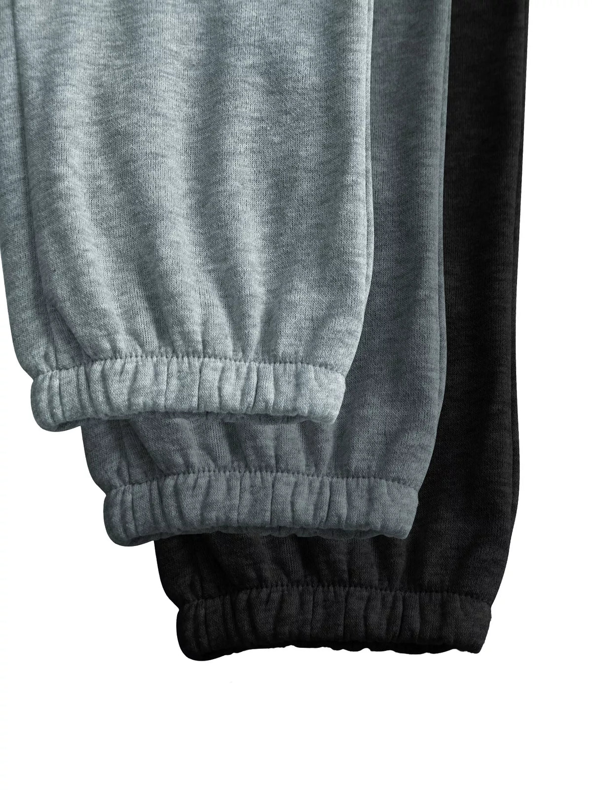 3 Piece Drawstring Joggers with Pockets