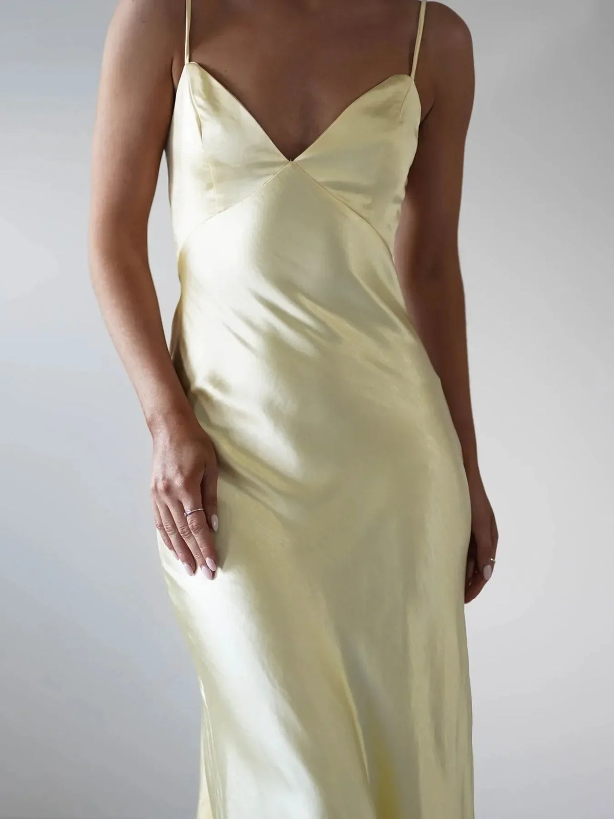 Satin Backless Cami Dress