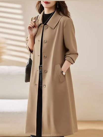 Plus Size Button Up Longline Coat