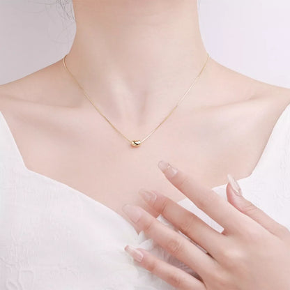 925 Sterling Silver Bean Pendant Necklace
