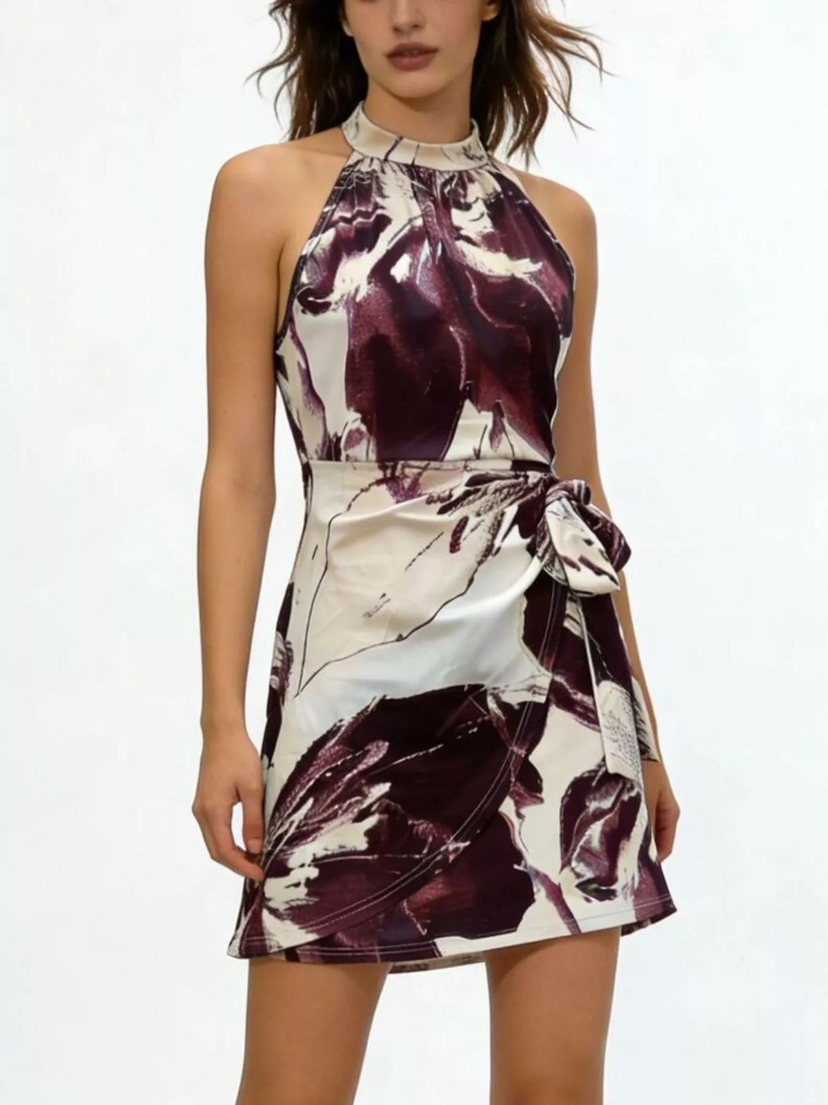 Printed Sleeveless Mini Dress