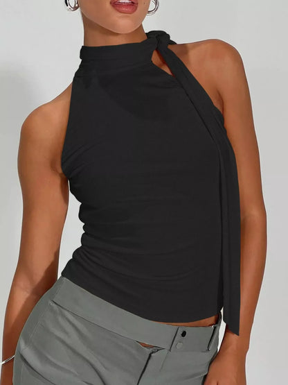 Halter Neck Ruched Top