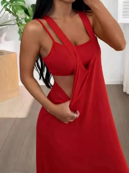 Scoop Neck Cami and Maxi Dress Set