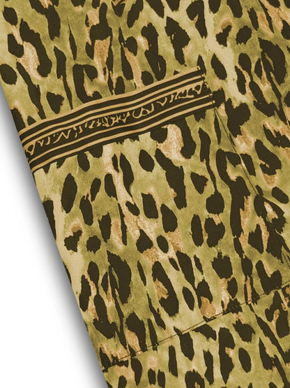 Leopard Zip Front Hooded Dress